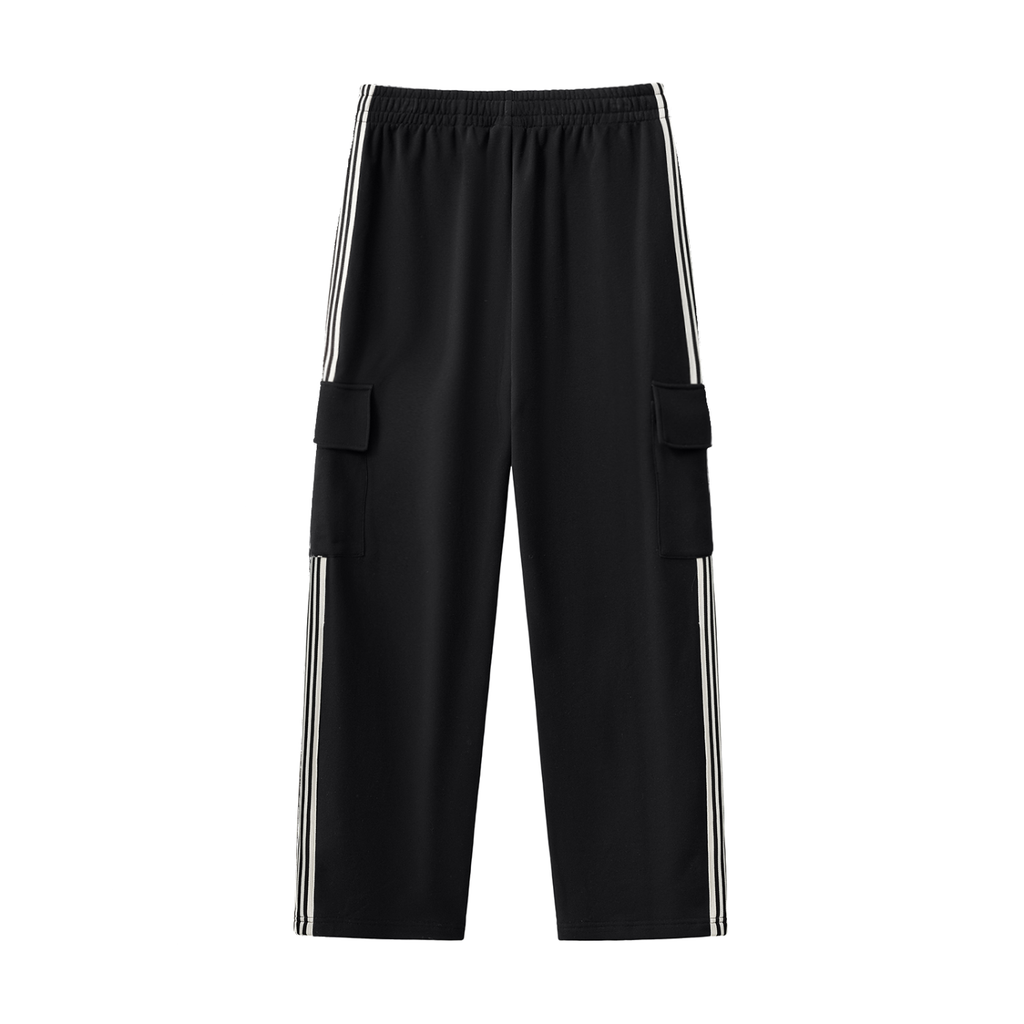 Minimalist Striped Straight-Leg Pants