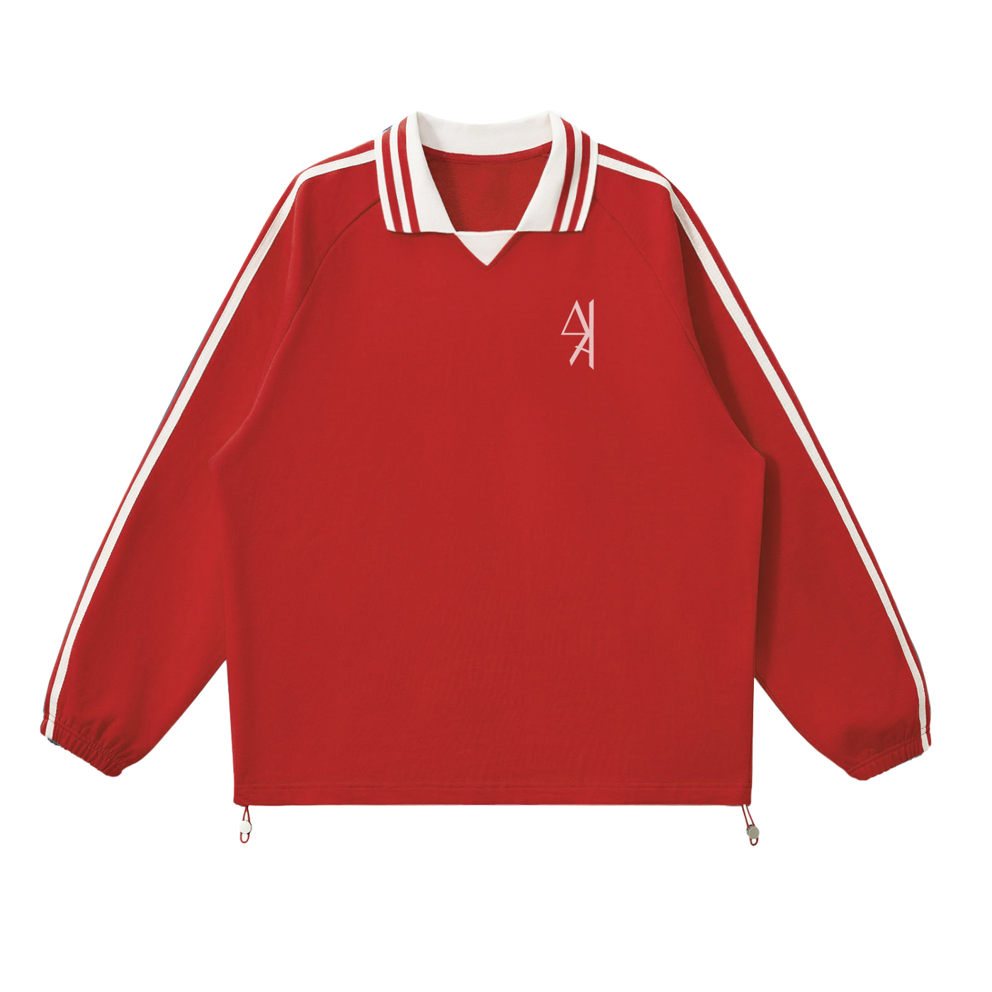 Minimalist Striped Lapel Collar Sweatshirt