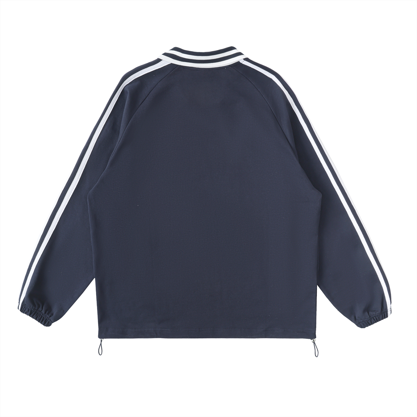 Minimalist Striped Lapel Collar Sweatshirt
