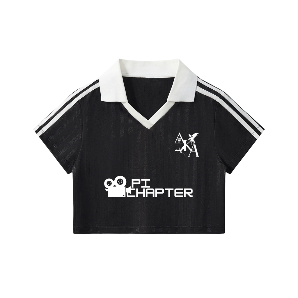 Black and White Cropped Jersey