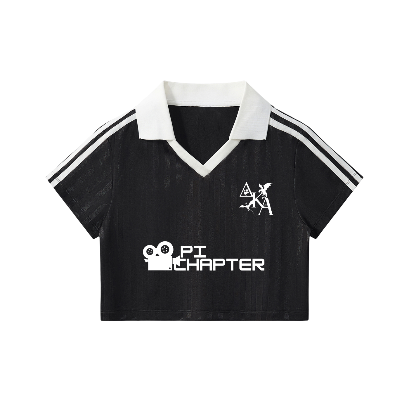 Black and White Cropped Jersey