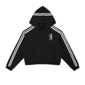 Minimalist Striped Cropped Hoodie