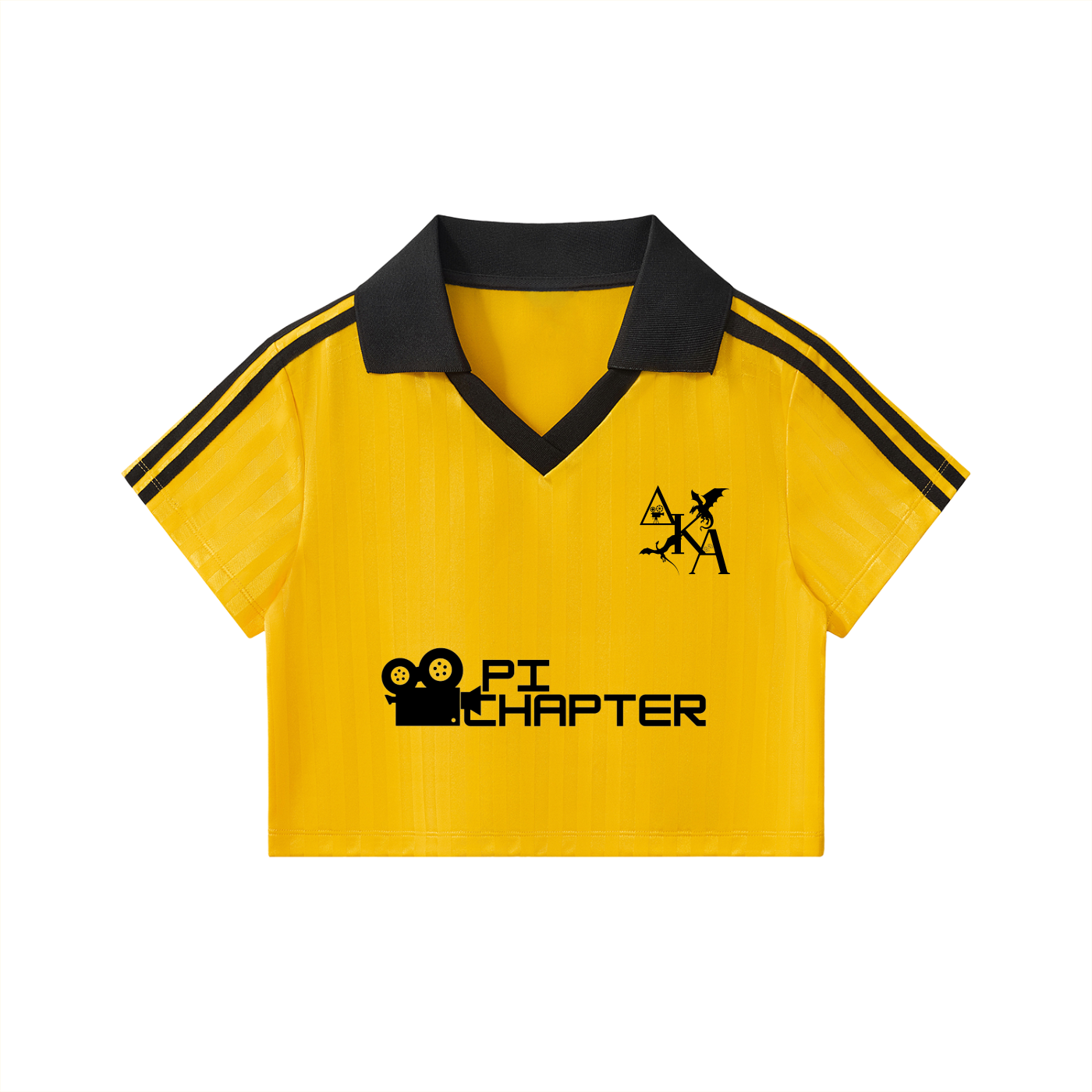 Yellow and Black Cropped Jersey