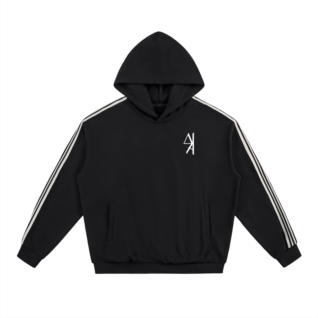 Minimalist Striped Drop-Shoulder Hoodie