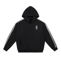 Minimalist Striped Drop-Shoulder Hoodie