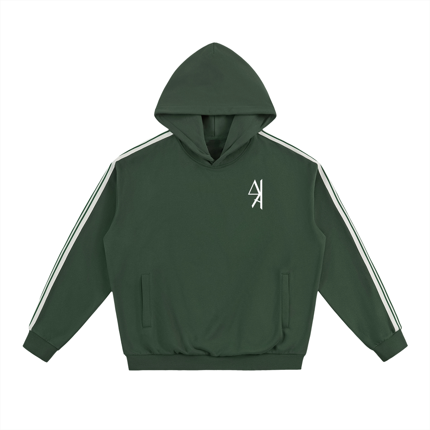 Minimalist Striped Drop-Shoulder Hoodie