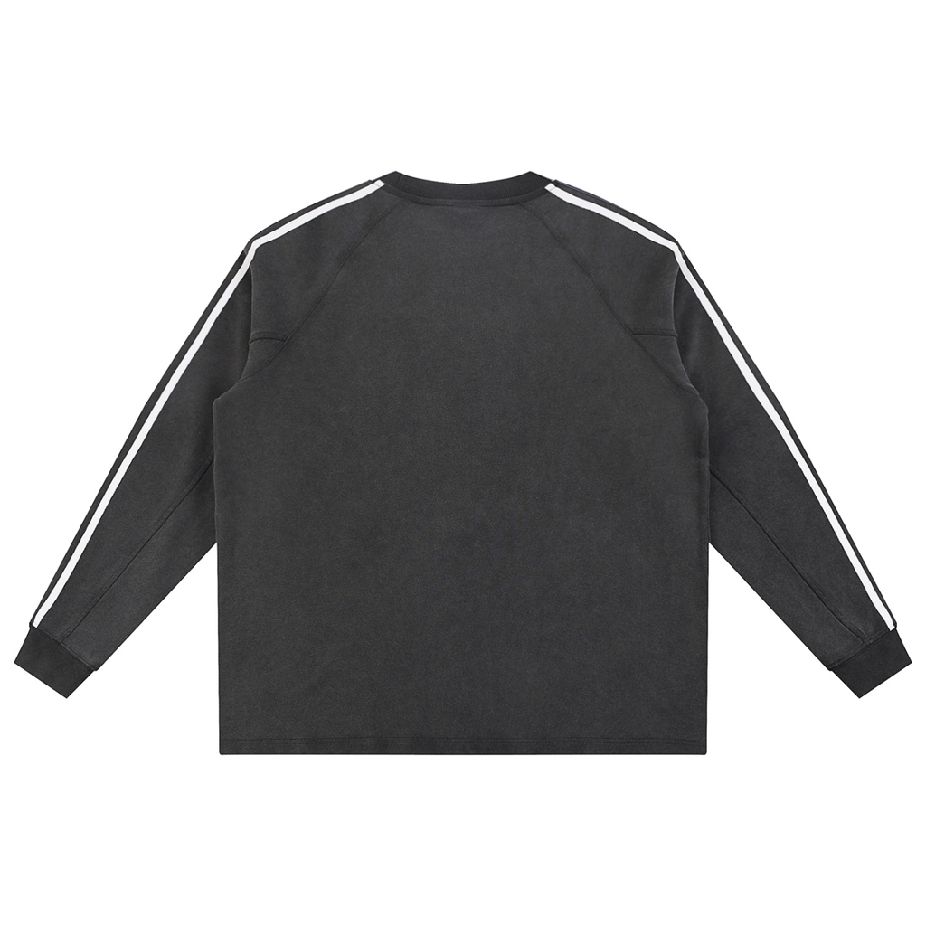 Minimalist Washed Contrast Tape Sweatshirt
