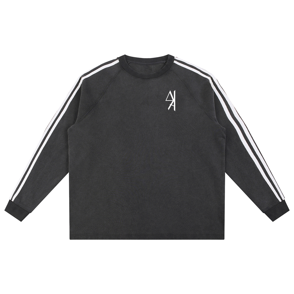 Minimalist Washed Contrast Tape Sweatshirt
