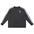 Minimalist Washed Contrast Tape Sweatshirt