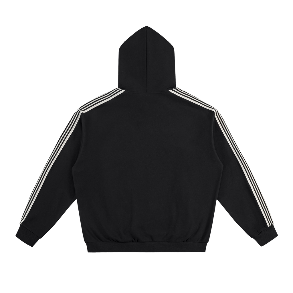 Minimalist Striped Drop-Shoulder Hoodie
