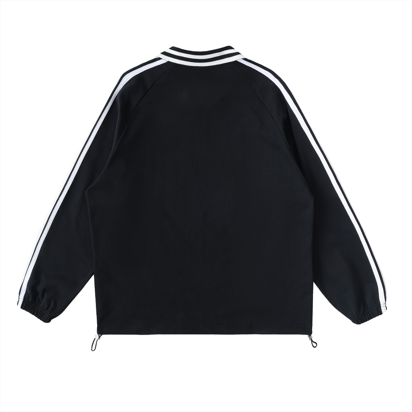 Minimalist Striped Lapel Collar Sweatshirt